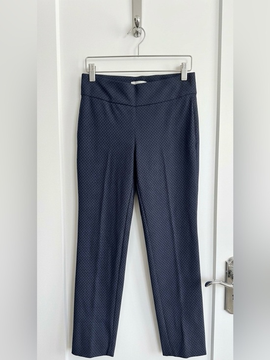 S.C. & Co. Pants - SC & Co. Deep Blue Geometric Cropped Trousers